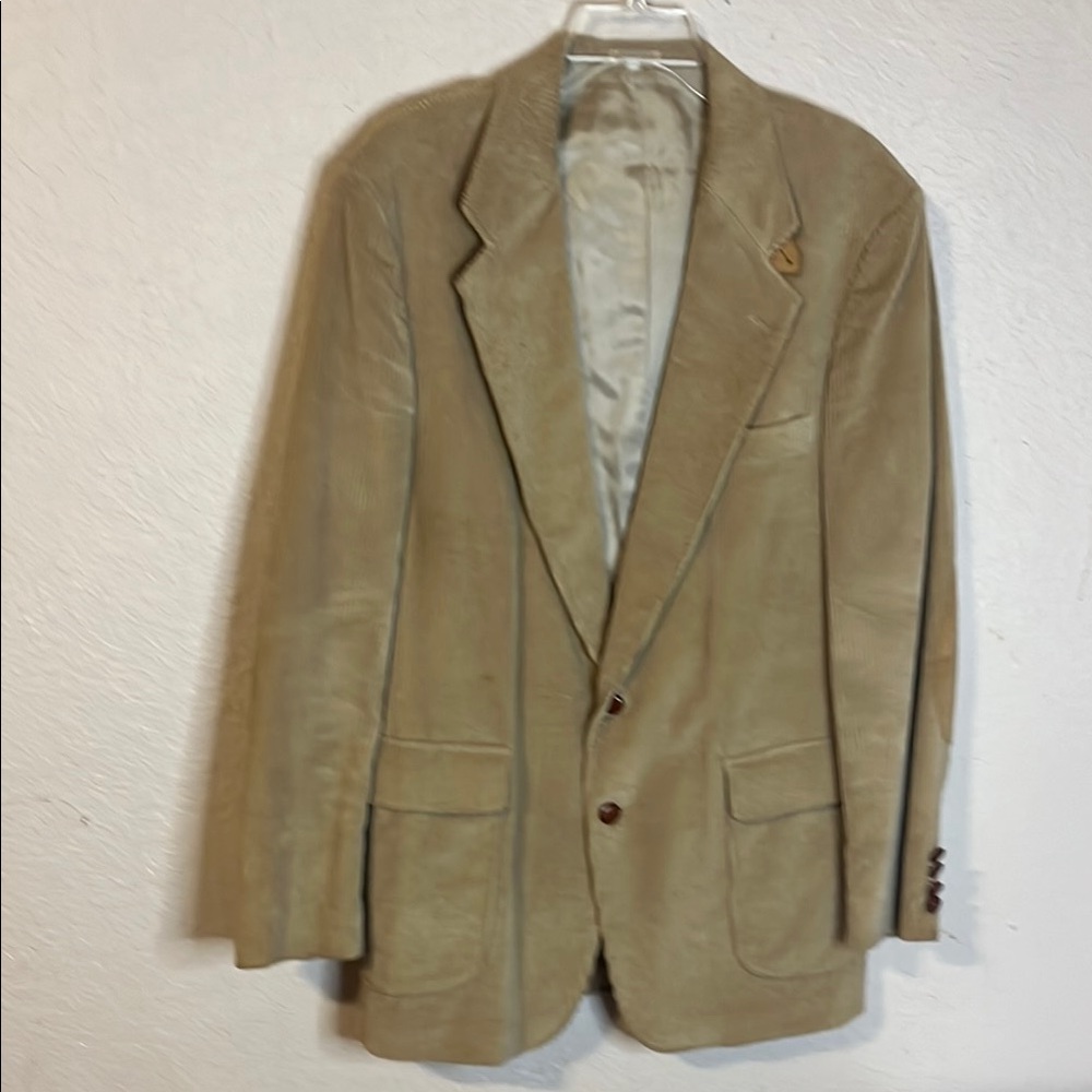 Men's Corduroy Tan Blazer with elbow patches